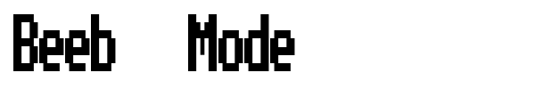 Beeb Mode font preview